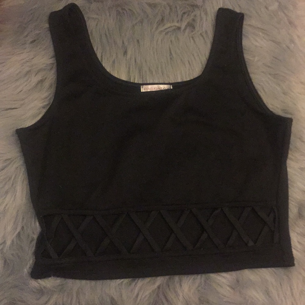Crop top with cage detailing